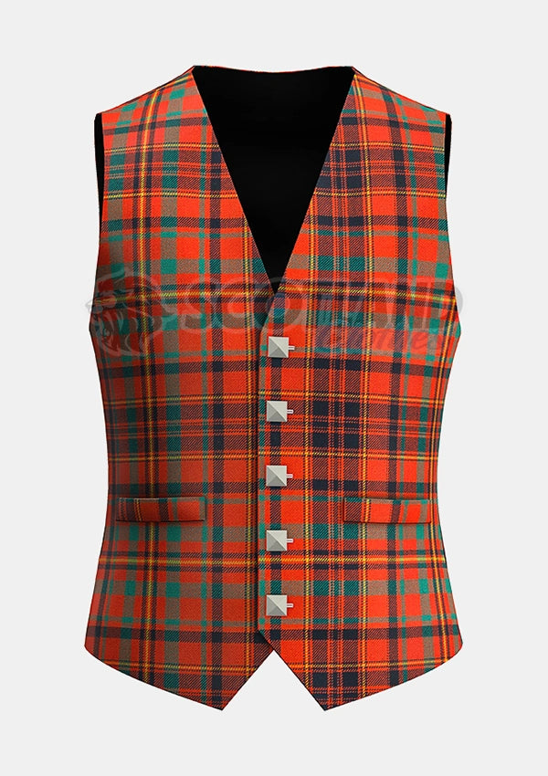 Custommade Macleod Red River Ancient Tartan Waistcoat