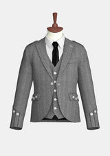 Dark_Grey_Tweed_Argyle_Kilt_Jacket_front_image