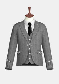 Dark_Grey_Tweed_Argyle_Kilt_Jacket_front_image