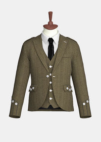 Dark_Olive_Green_Tweed_Argyle_Jacket_front_image