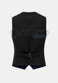 Davies Tartan Waistcoat Back