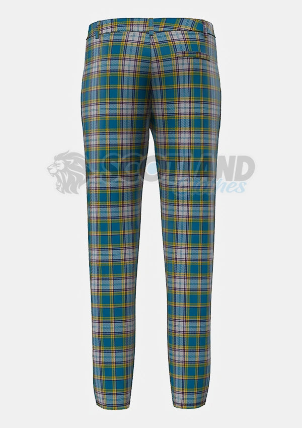 Dunn Tartan Trouser Back