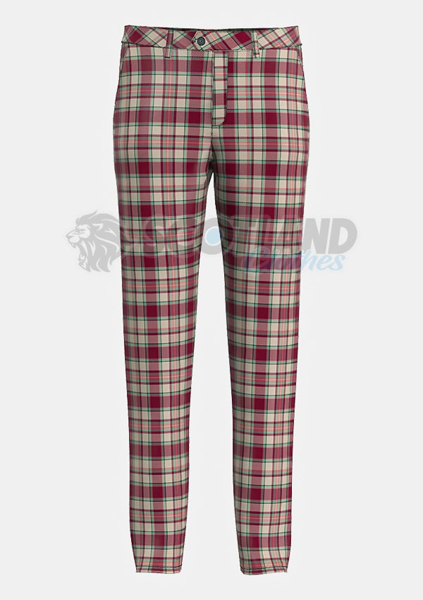 Etive Burgundy Tartan Trouser