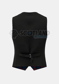 Evans Tartan Waistcoat Back