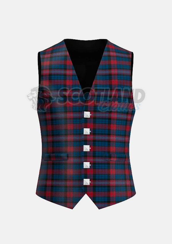 Evans Tartan Waistcoat Front