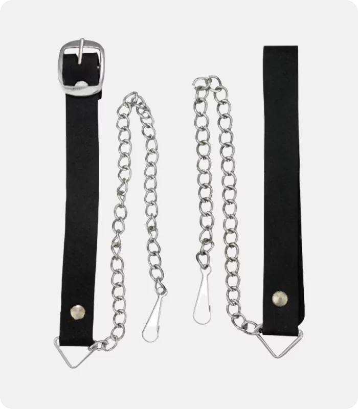 Full Dress Chrome Knot And Tage Sporran White Black Rabbit Fur Back