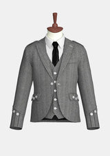 Grey_Tweed_Argyle_Kilt_Jacket_front_image