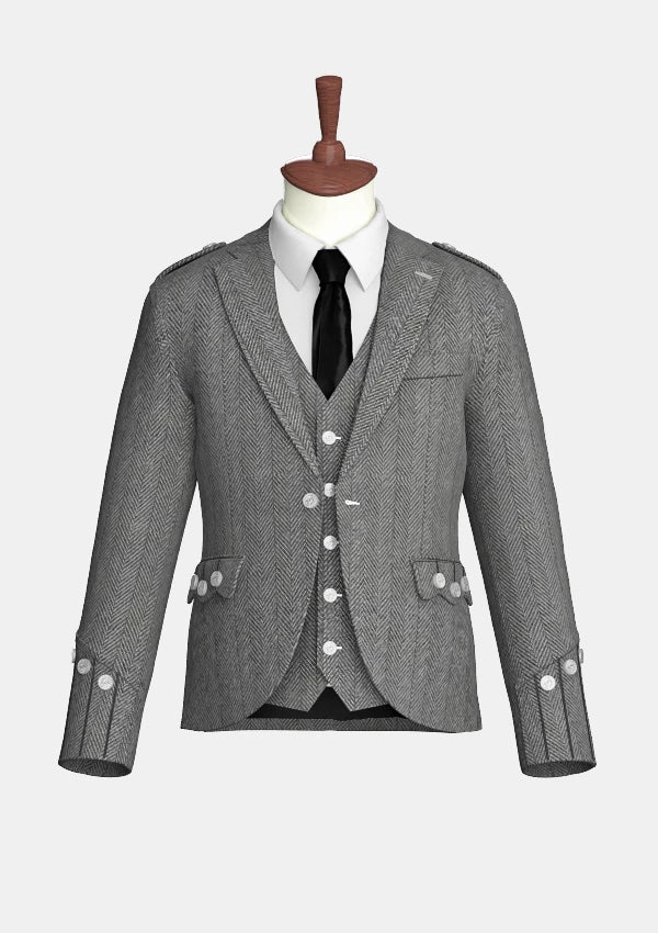 Grey_Tweed_Argyle_Kilt_Jacket_front_image