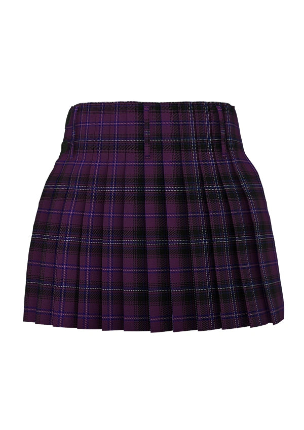 Hand Made Purple Tartan Kilt Back