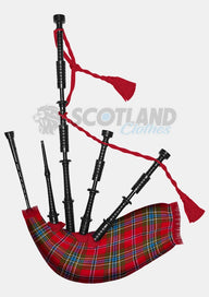 Handmade Maclean of duart weathered tartan Bagpipe