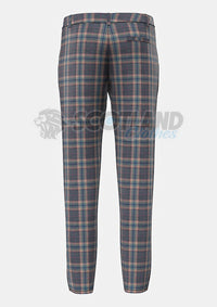 Harris Mist Tartan Trouser Back