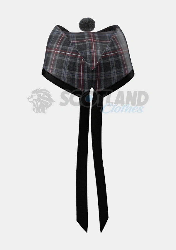 Hebridean Heather Tartan Glengarry Hat Back