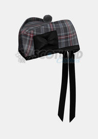 Hebridean Heather Tartan Glengarry Hat Front