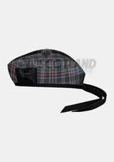 Hebridean Heather Tartan Glengarry Hat Side