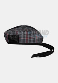 Hebridean Heather Tartan Glengarry Hat Side