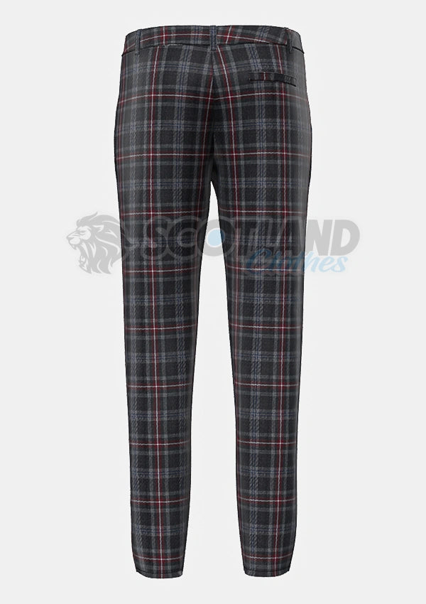 Hebridean Heather Tartan Trouser Back