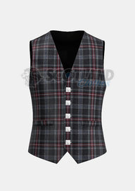 Hebridean Heather Tartan Waistcoat Front