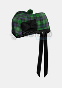 Hibs Tartan Glengarry Hat Front