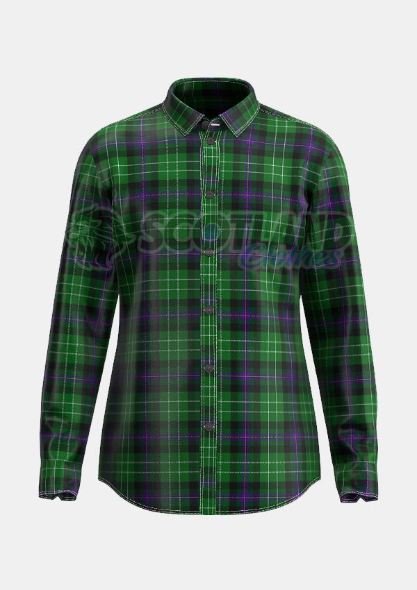 Hibs Tartan Shirt Front