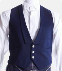 High Quality Scottish Blue Prince Charlie Jacket with Vest Side