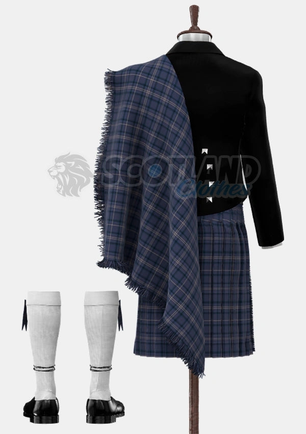 Highland Sky Tartan Prince Charlie Outfit