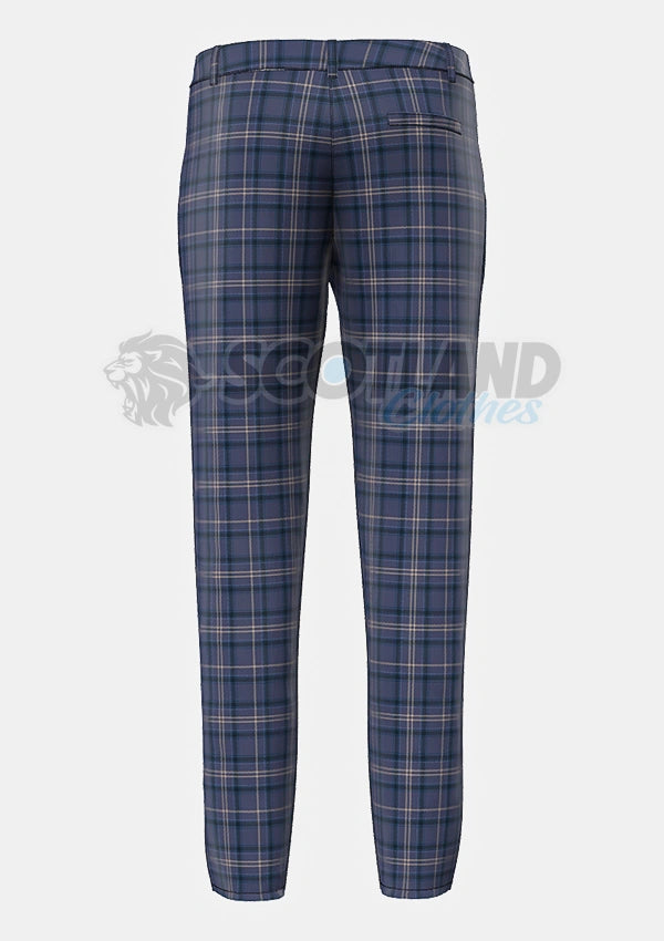 Highland Sky Tartan Trouser Back