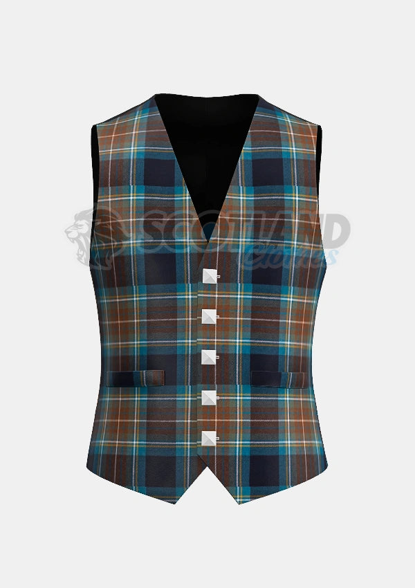 Holyrood Tartan Waistcoat Front