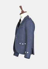 Indigo Blue Tweed Argyle Jacket