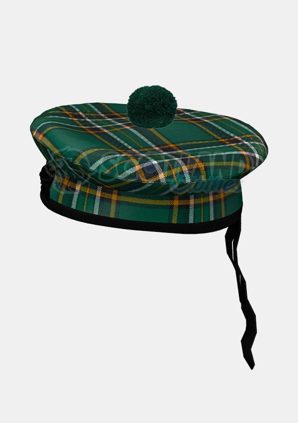 Irish Tartan Balmoral Hat Front Side