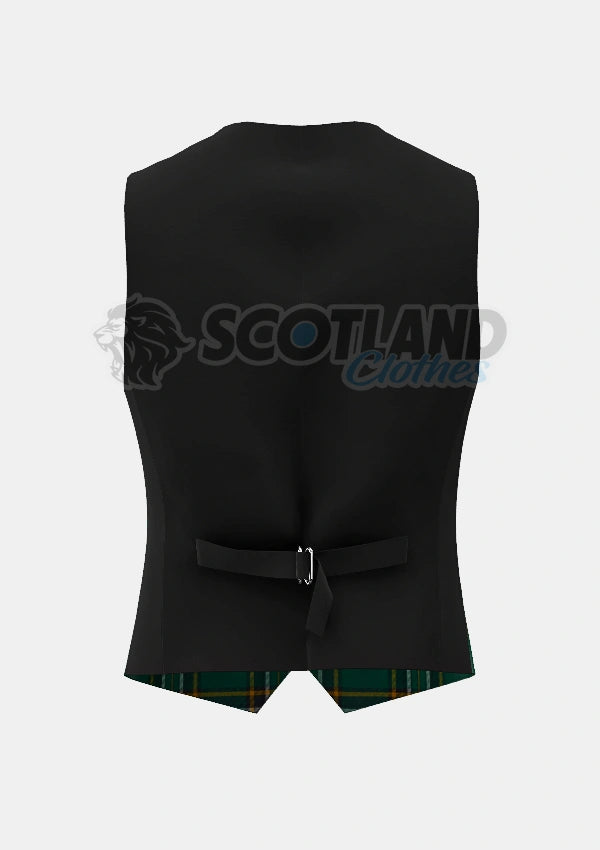 Irish Tartan Waistcoat Back