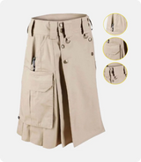 Khaki Combat Utility Kilt Side