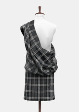 London Fog Black Tartan Great Kilt Back