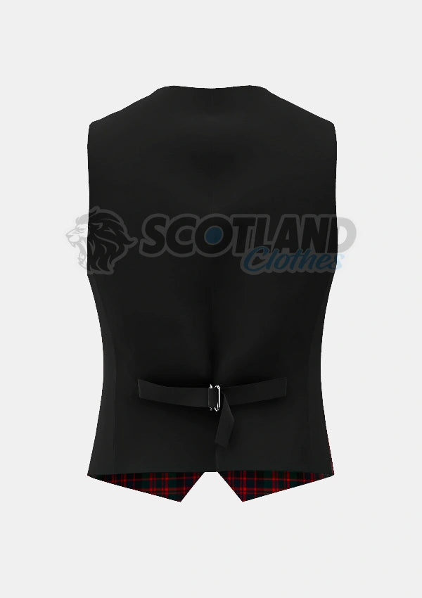 Macdonald Clan Tartan Waistcoat Back