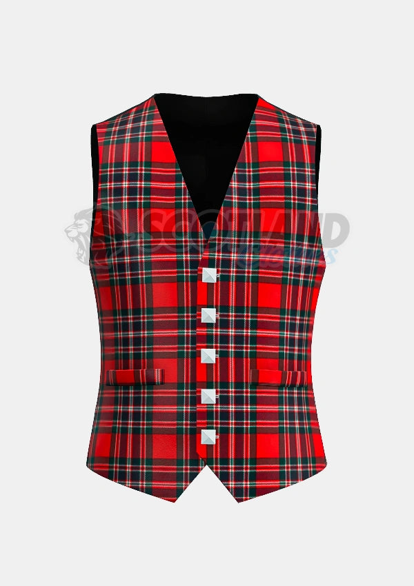 Macfarlane Tartan Waistcoat Front