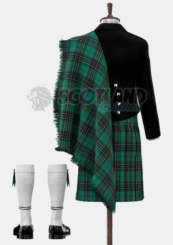 Custom Made Maclean Tartan Prince Charlie Outfit