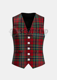 Maclean Tartan Waistcoat Front