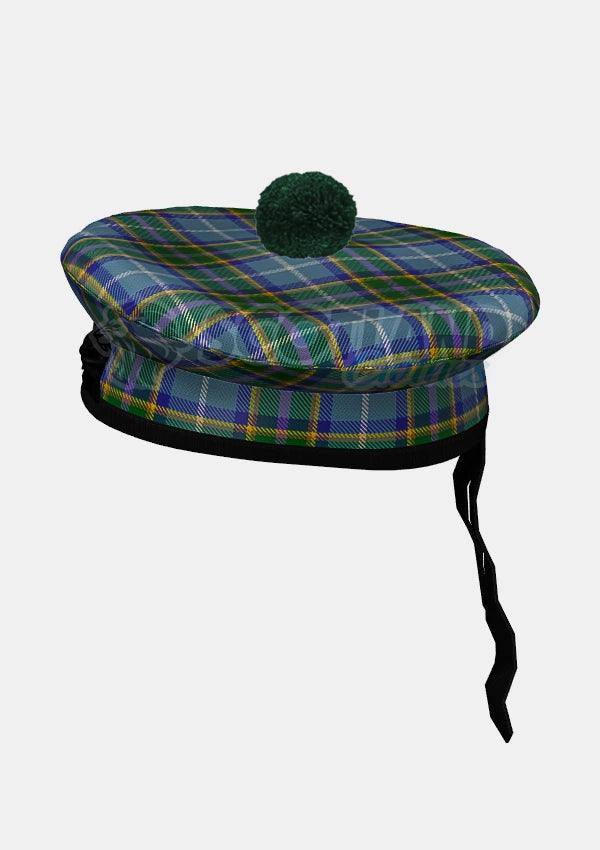Manx Tartan Balmoral Hat Front Side