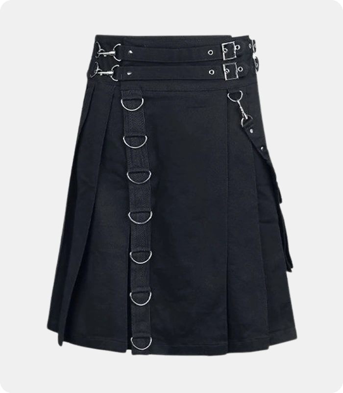 Modern-Black-Gothic-Punk-Kilt-Calle-Utility-Kilt
