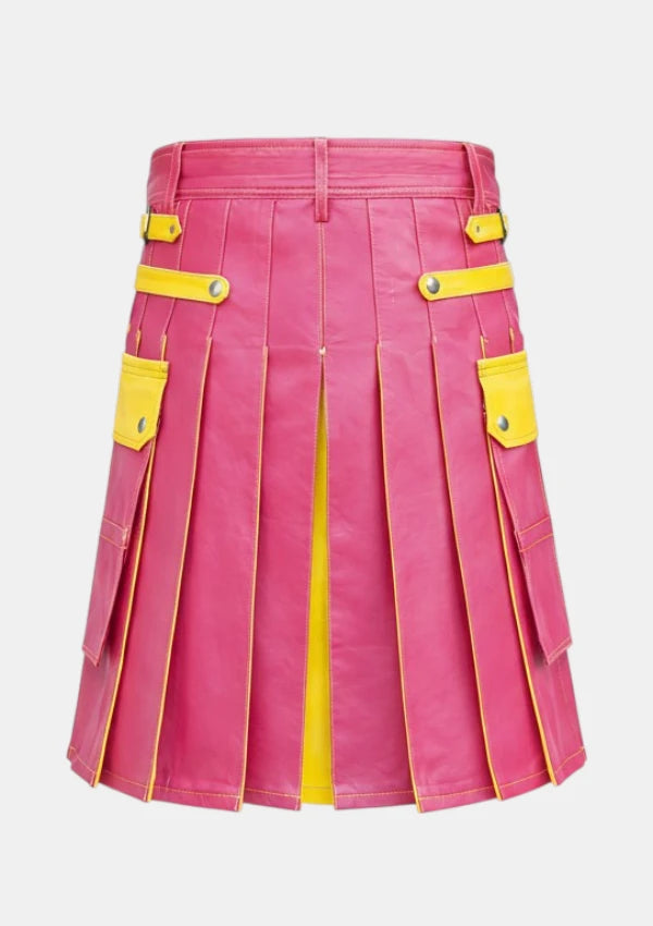 Pink_and_Yellow_Leather_Hybrid_Utility_Kilt_Back