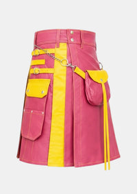 Pink_and_Yellow_Leather_Hybrid_Utility_Kilt_Right