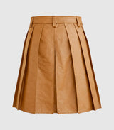 Plain Camel Leather Kilt Back