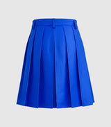 Plain Electric Blue Leather Kilt Back
