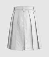 Plain Light Grey Leather Back