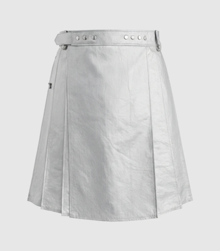 Plain Light Grey Leather Front