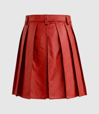 Plain Red Leather Kilt Back