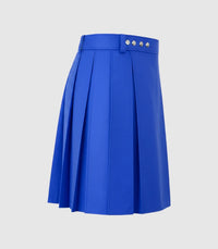 Plain Royal Blue Leather Kilt Right Side 