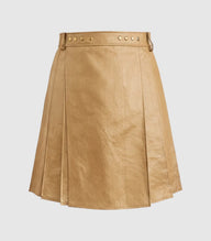 Plain Tan Leather Kilt Front