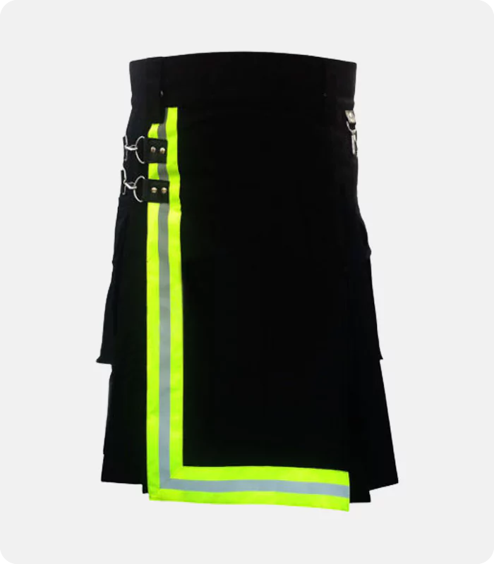 Premium High Quality Black Firefighter kilt