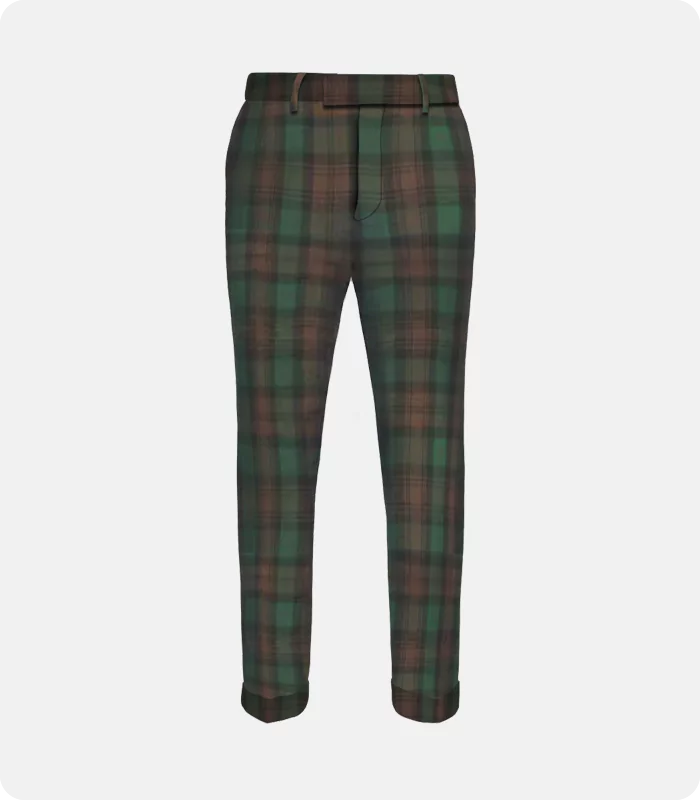 Premium Quality Brown Watch Tartan Trousers