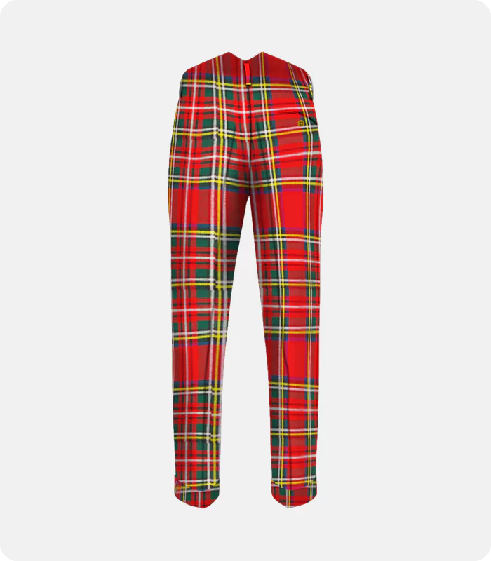 Premium Quality Royal Stewart Tartan Trousers Back